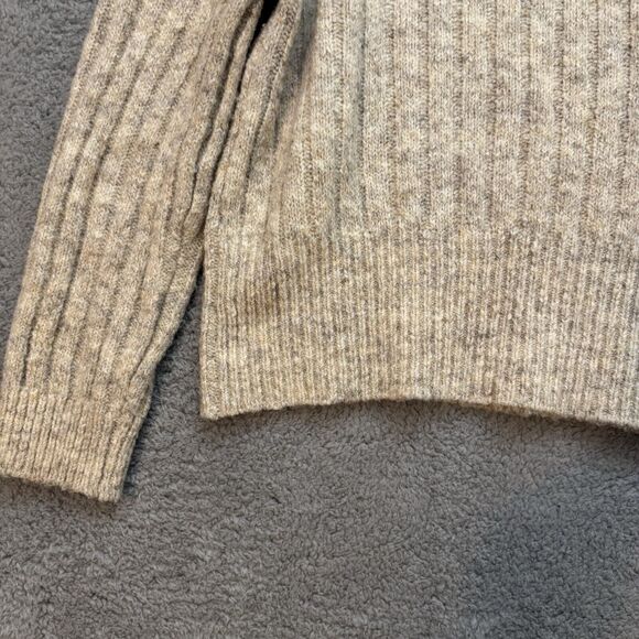 William Rast Sweater Womens Medium Rustic Neutral Chunky Knit Capsule Turtleneck - Picture 10 of 15
